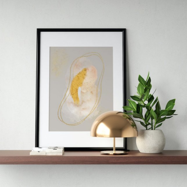 Affiche Aquarelle Abstraite géométrique, Abstraite, minima (Créateur téléchargé)