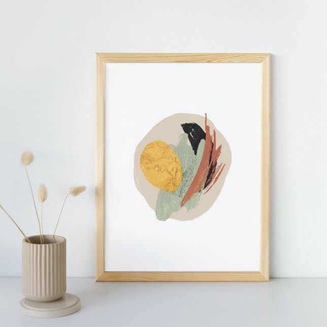 Affiche Aquarelle Abstraite géométrique, Abstraite, minima (Créateur téléchargé)