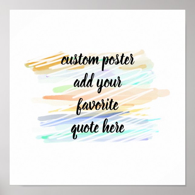 Affiche aquarelle abstraite moderne ajouter votre devis (Devant)