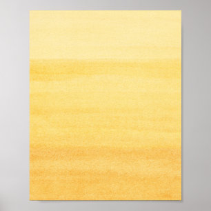 Affiche Aquarelle Abstraite Ombre Jaune colorée