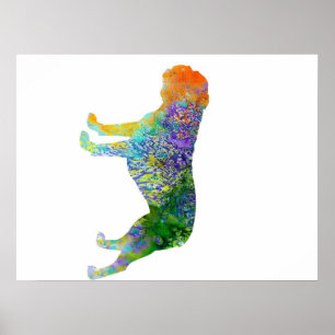 Affiche Aquarelle anglaise Bulldog Art Aquarelle