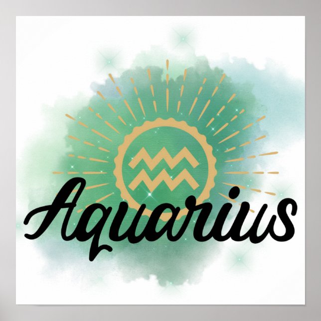 Affiche Aquarelle Aquarius (Devant)