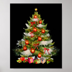 Affiche Aquarelle Arbre de Noël, Décor de vacances