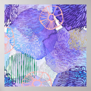 Affiche Aquarelle arrière - plan Abstraite