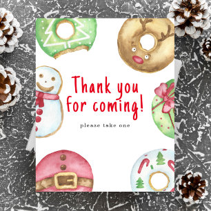 Affiche Aquarelle baby shower d'hiver Merci pour venir