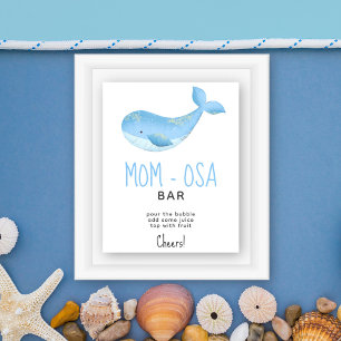 Affiche Aquarelle baleine - bar mama-osa