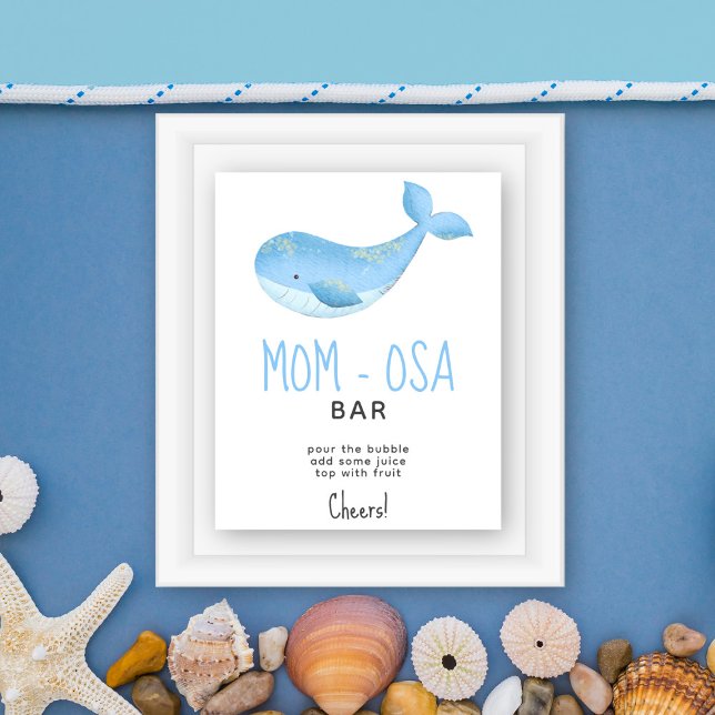 Affiche Aquarelle baleine - bar mama-osa (Créateur téléchargé)