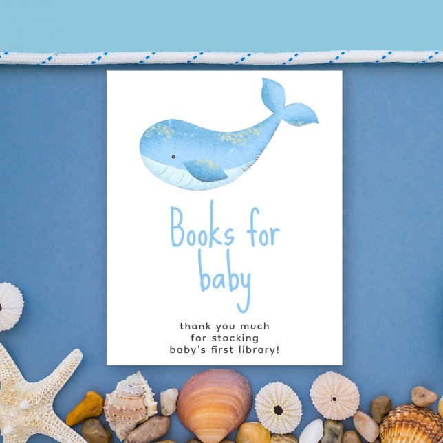 Affiche Aquarelle baleine - Livres pour bébé (Créateur téléchargé)