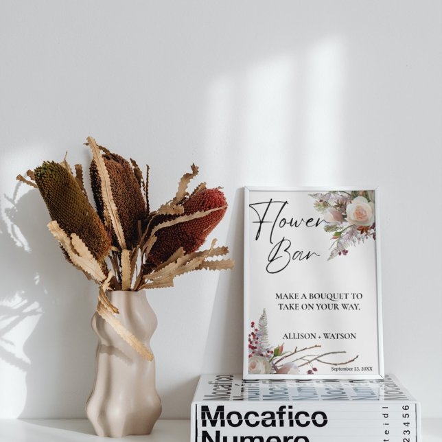 Affiche Aquarelle Barre de fleurs signe fleur de douche nu (Créateur téléchargé)