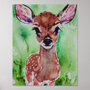 Affiche aquarelle bébé fae