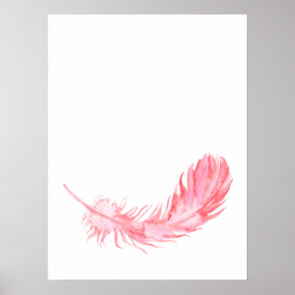 Affiche Aquarelle Boho Pink Feature Imprimer