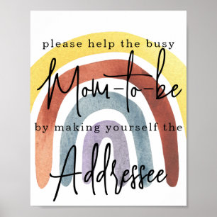 Affiche Aquarelle Boho Rainbow Maman pour être destinatair
