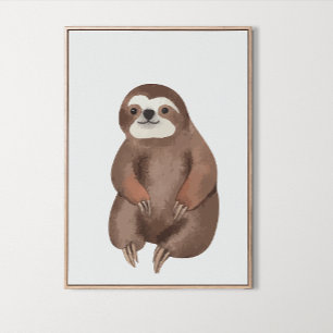 Affiche Aquarelle Bois Animaux Pépinière Décor de la salle