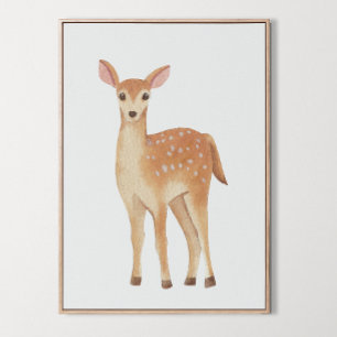 Affiche Aquarelle Bois Cerfs Garçons Filles Décor Chambre