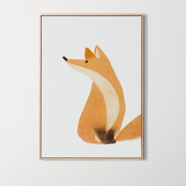 Affiche Aquarelle Bois Fox Décor Chambre (Watercolor Woodland Fox Room Decor, wild, animal prints, nursery decor)