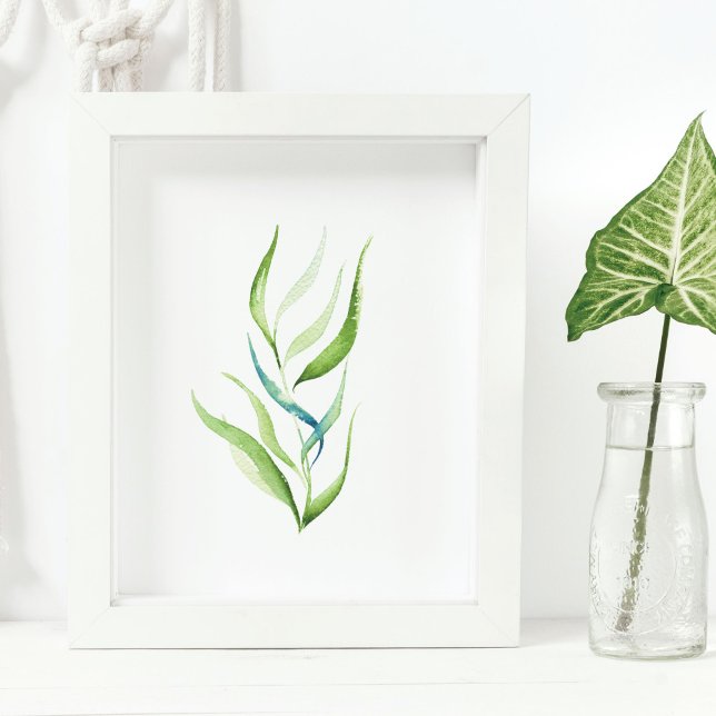 Affiche Aquarelle botanique minimale Décor Plante (botanical watercolor art by Victoria Grigaliunas of Do Tell A Belle)