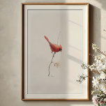 Affiche Aquarelle cardinale nordique vibrante sur Branche<br><div class="desc">Éclairez votre maison avec cette étonnante aquarelle illustrant un magnifique Cardinal du Nord, également connu sous le nom de Redbird ou l'impressionnant Cardinalis cardinalis. Cette illustration illustre la beauté quintessence de cet oiseau-jardin bien-aimé, rendu avec les lavages délicats et les lignes fluides caractéristiques du milieu de l'aquarelle. Le style artistique...</div>