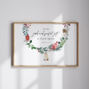 Affiche Aquarelle chaque cadeau est d'au-dessus de Noël