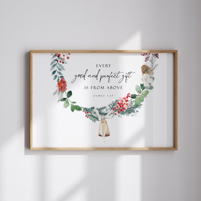 Affiche Aquarelle chaque cadeau est d'au-dessus de Noël (Créateur téléchargé)