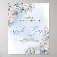 Aquarelle chic bleu et beige pivoines oh snap