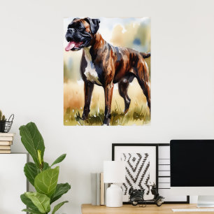 Affiche Aquarelle Chien