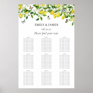 Affiche Aquarelle Citrus Citrus Mariage