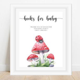 Affiche Aquarelle coccinelle - livres pour bébé