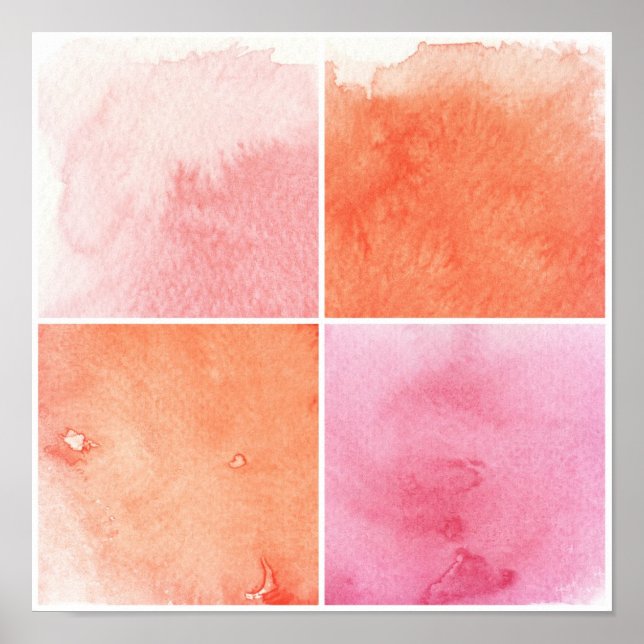 Affiche aquarelle colorée (Devant)