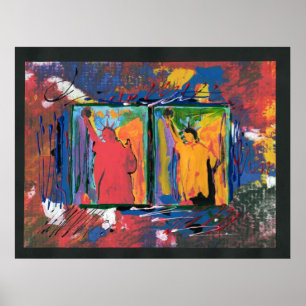 Affiche Aquarelle colorée moderne 2 Statue de la liberté