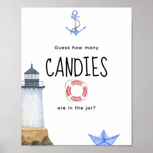 Affiche Aquarelle - Combien de bonbons
