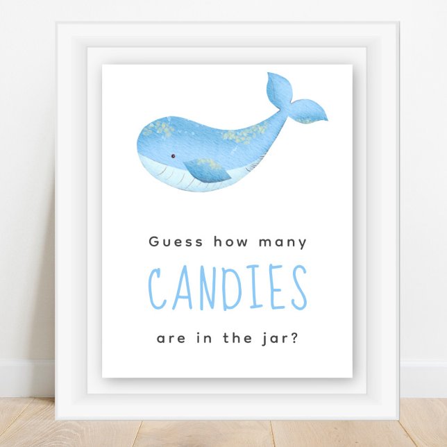 Affiche Aquarelle - Combien de bonbons sont dans le bocal (Créateur téléchargé)