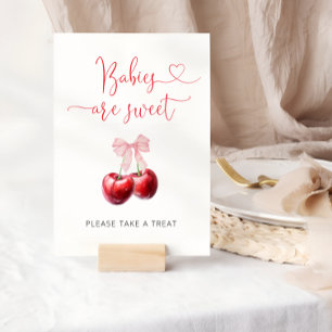 Affiche Aquarelle Coquette Cerise Bébés sont doux