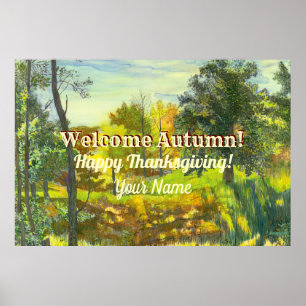 Affiche Aquarelle d'automne