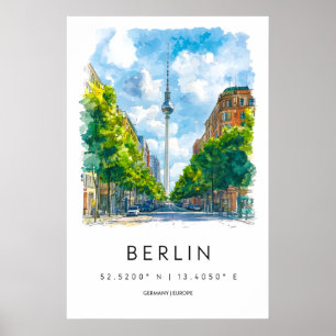 Affiche Aquarelle de Berlin 1