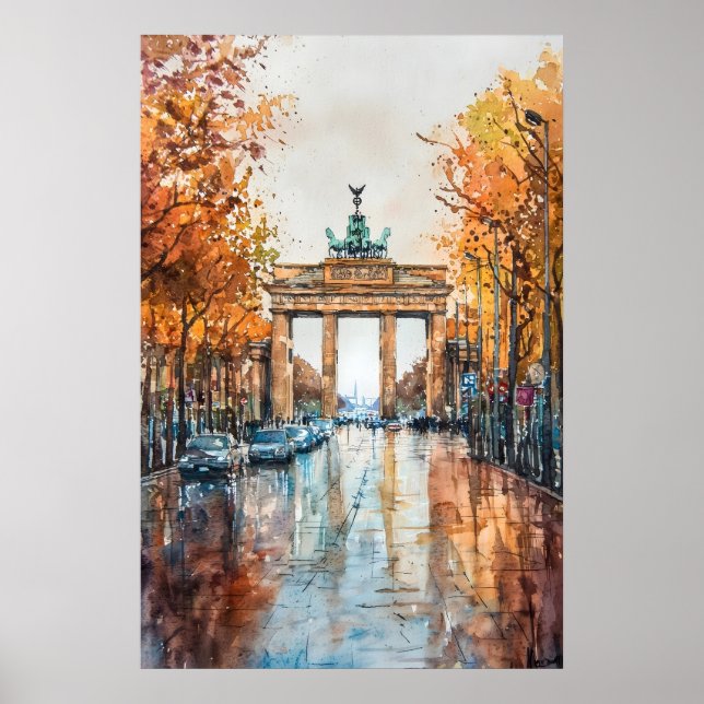 Affiche Aquarelle de Berlin 3 (Devant)