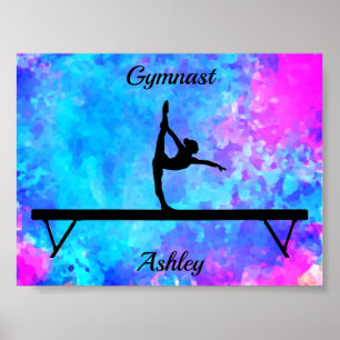 Affiche Aquarelle de faisceau de gymnastique