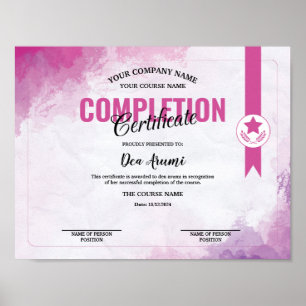 Affiche Aquarelle de fin de certificat