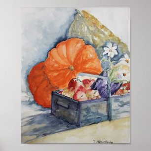 Affiche Aquarelle de fruit d'automne