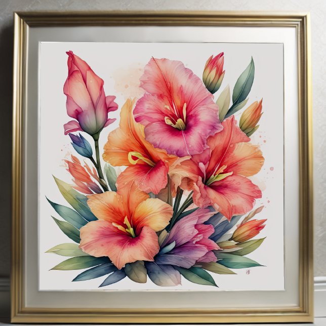 Affiche Aquarelle de Gladiolas IX (Créateur téléchargé)