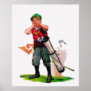 Affiche Aquarelle de golf 1925