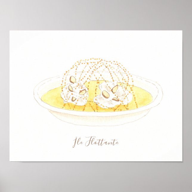 Affiche Aquarelle de l'île Flottante (Devant)