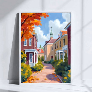 Affiche Aquarelle de Newport Rhode Island