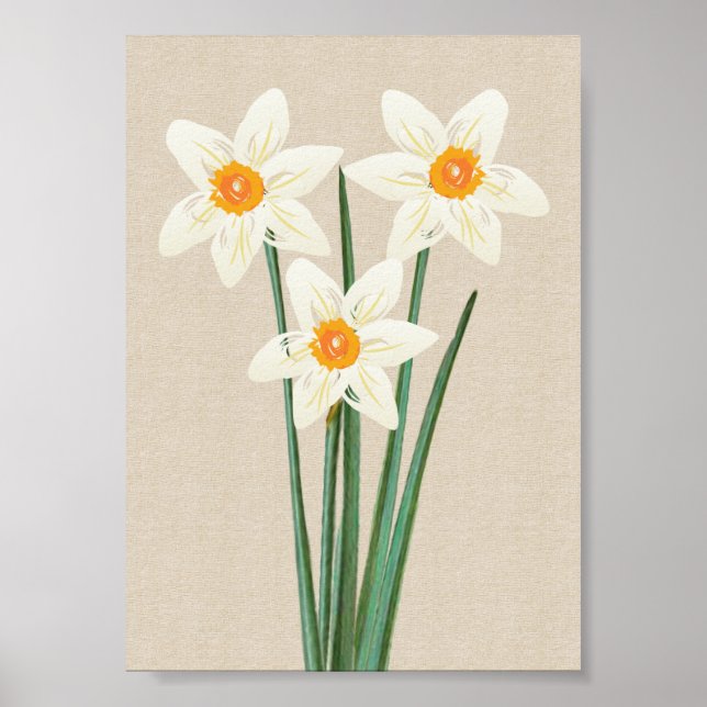 Affiche Aquarelle de printemps fraîche (Devant)