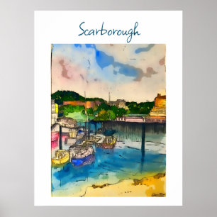 Affiche Aquarelle de Scarborough