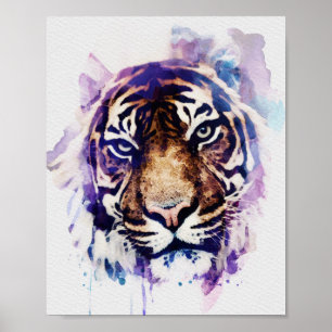 Affiche Aquarelle de tigre