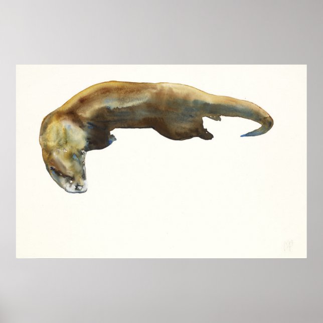 Affiche Aquarelle d'or sur papier (Devant)