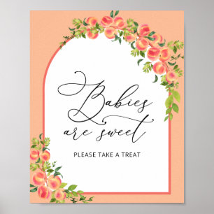 Affiche Aquarelle Douce Poche Baby shower Douce