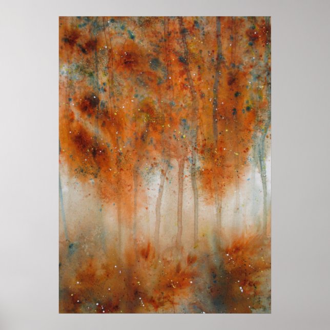 Affiche Aquarelle du matin d'automne (Devant)