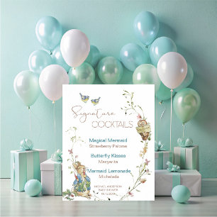 Affiche Aquarelle Elegant Fleur sauvage Peter Rabbit bébé