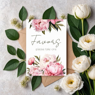 Affiche Aquarelle élégante pivoines faveurs s'il vous plaî